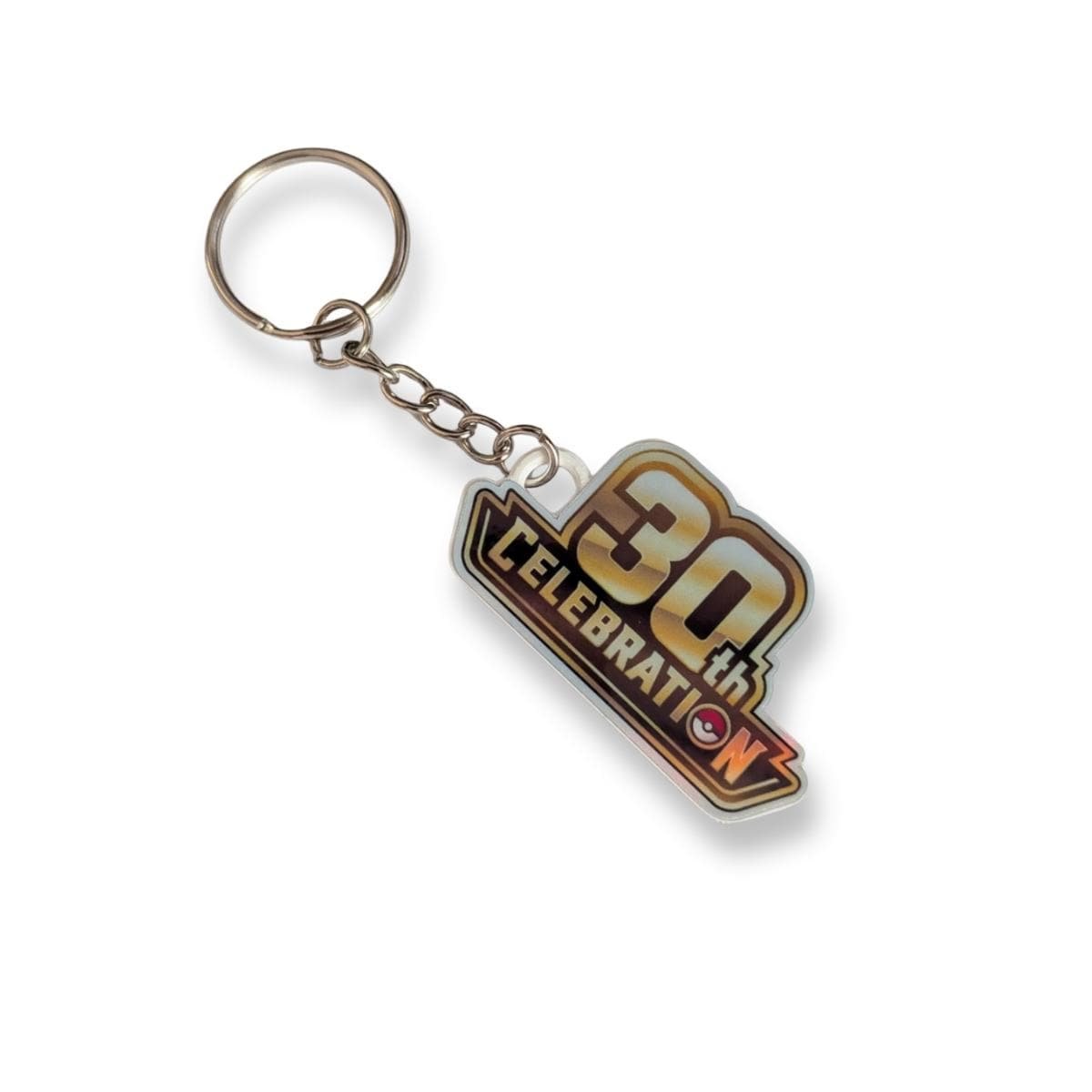 Pokémon 30th celebration holographic binder tag keychain