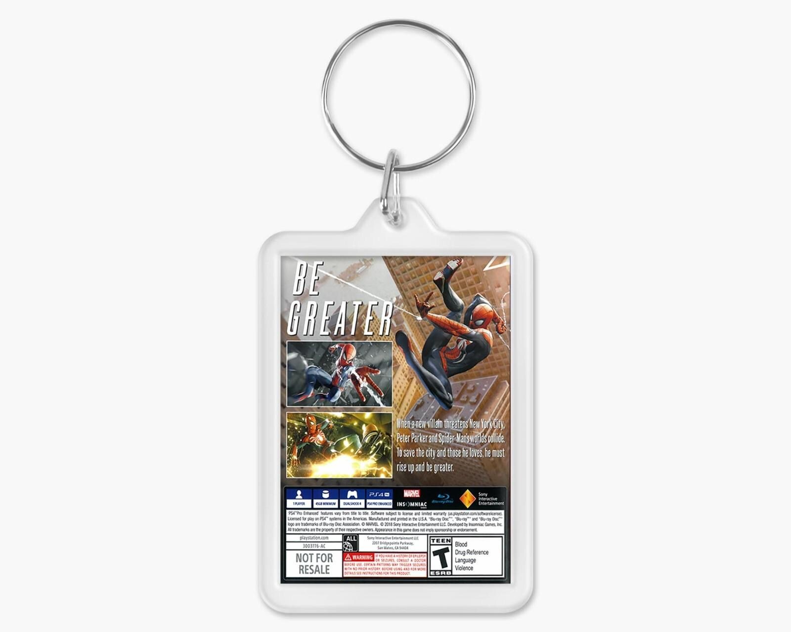 Custom ps4 game cover art acrylic keychain - personalised any game - Image 2
