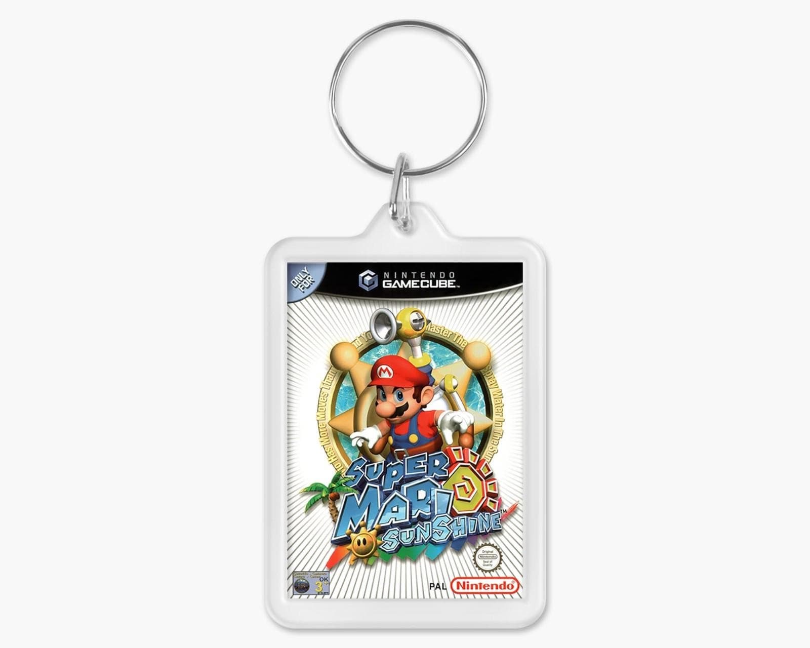 Custom gamecube game cover art acrylic keychain - personalised any game