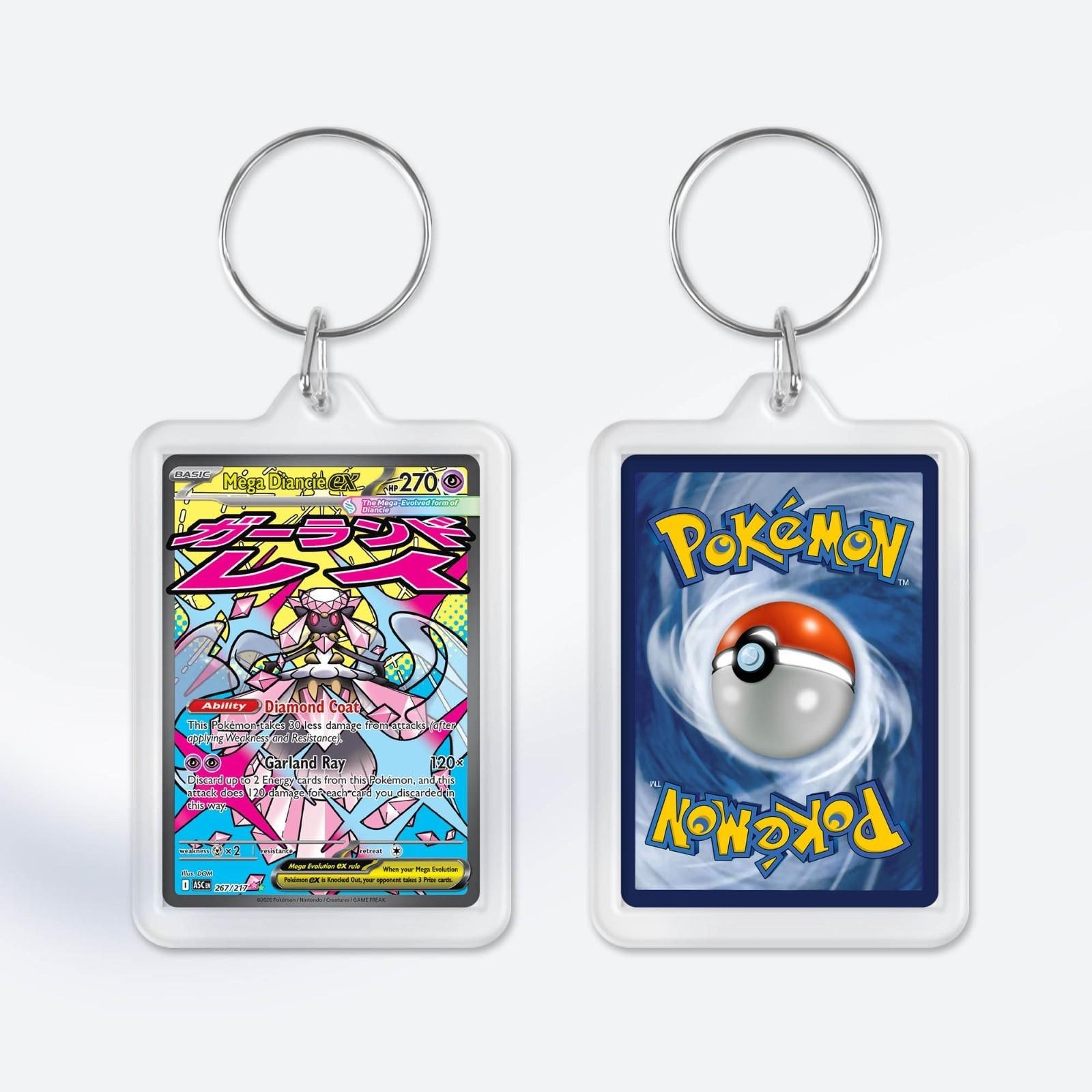 Pokemon card mega evolution ascended heroes keyring / key chain duel sided print - Image 7