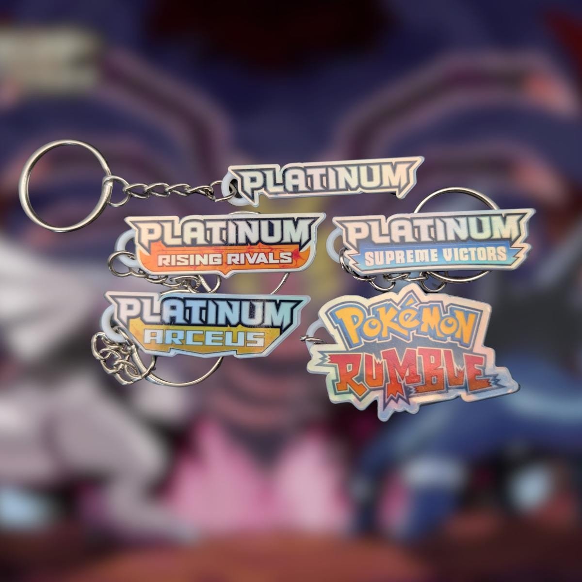 Pokemon binder tag keychains - platinum series sets - you choose - Image 2